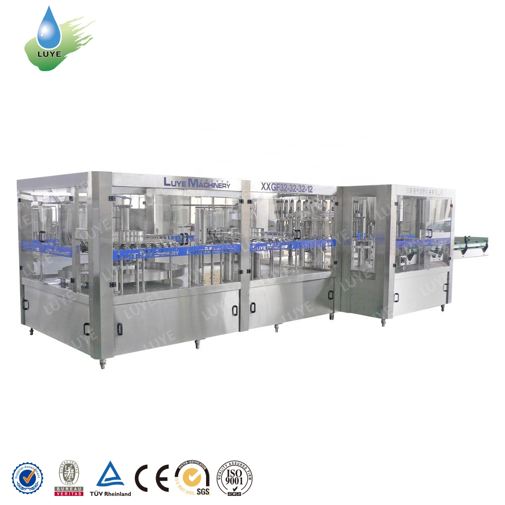 Luye 3 in 1 Automatic Pet Bottle Drinking Water Production Line Beverage Washing Filling Capping Machinery Mineral Pure Water Filling Bottling Sealing Machine