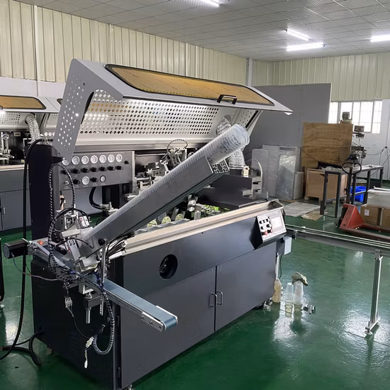 S350 Multi Color China Cylindrical Screen Printing Machine Semi Automatic for Perfume Bottle Glass Bottle Plastic Cup