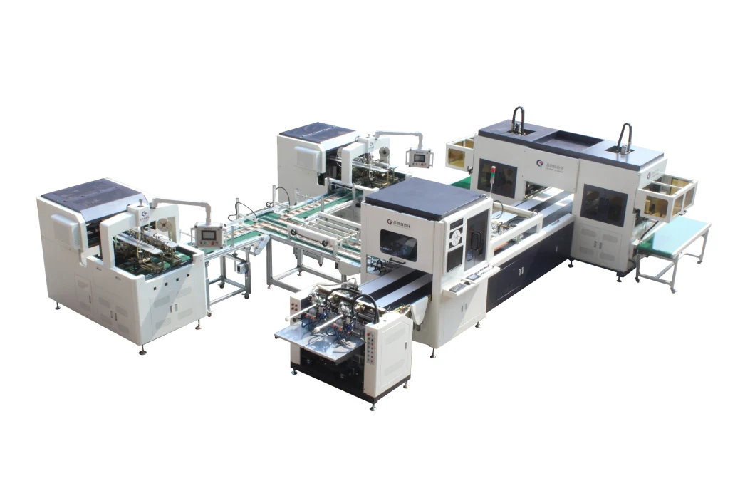 Fully Automatic High Speed Double Positioning Rigid Box Making Machine Wine /Perfume/Cosmetic/Watch/Jewelery/Gift Box Making Machine YAMAHA Type