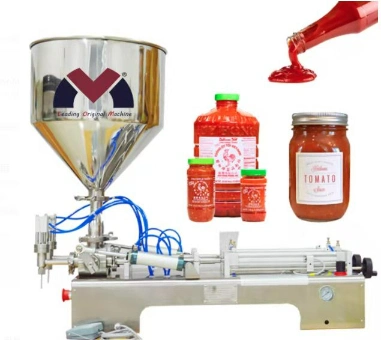Riempitrice semiautomatica di succo di bottiglia di vetro con salsa di pomodoro e aroma di miele
