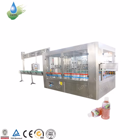 Riempitrice automatica per succhi, latte, caffè, tè, soluzione chiavi in ​​mano dalla A alla Z, trattamento dell'acqua, sistema di lavorazione, miscelazione, soffiaggio, riempimento, tappatura, trasportatore, confezionamento